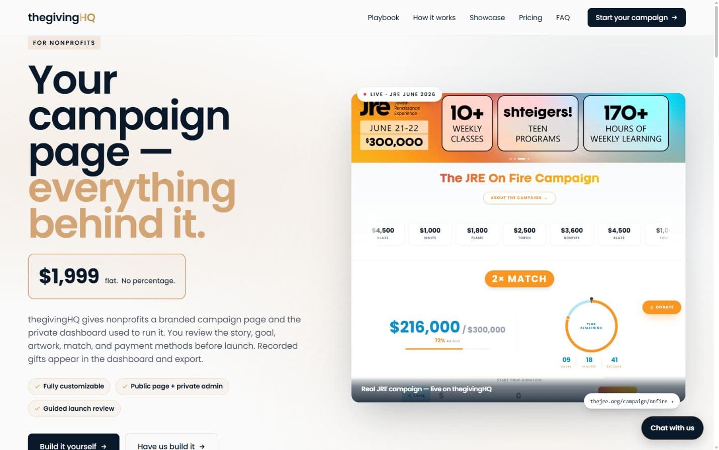 theGivingHQ current homepage